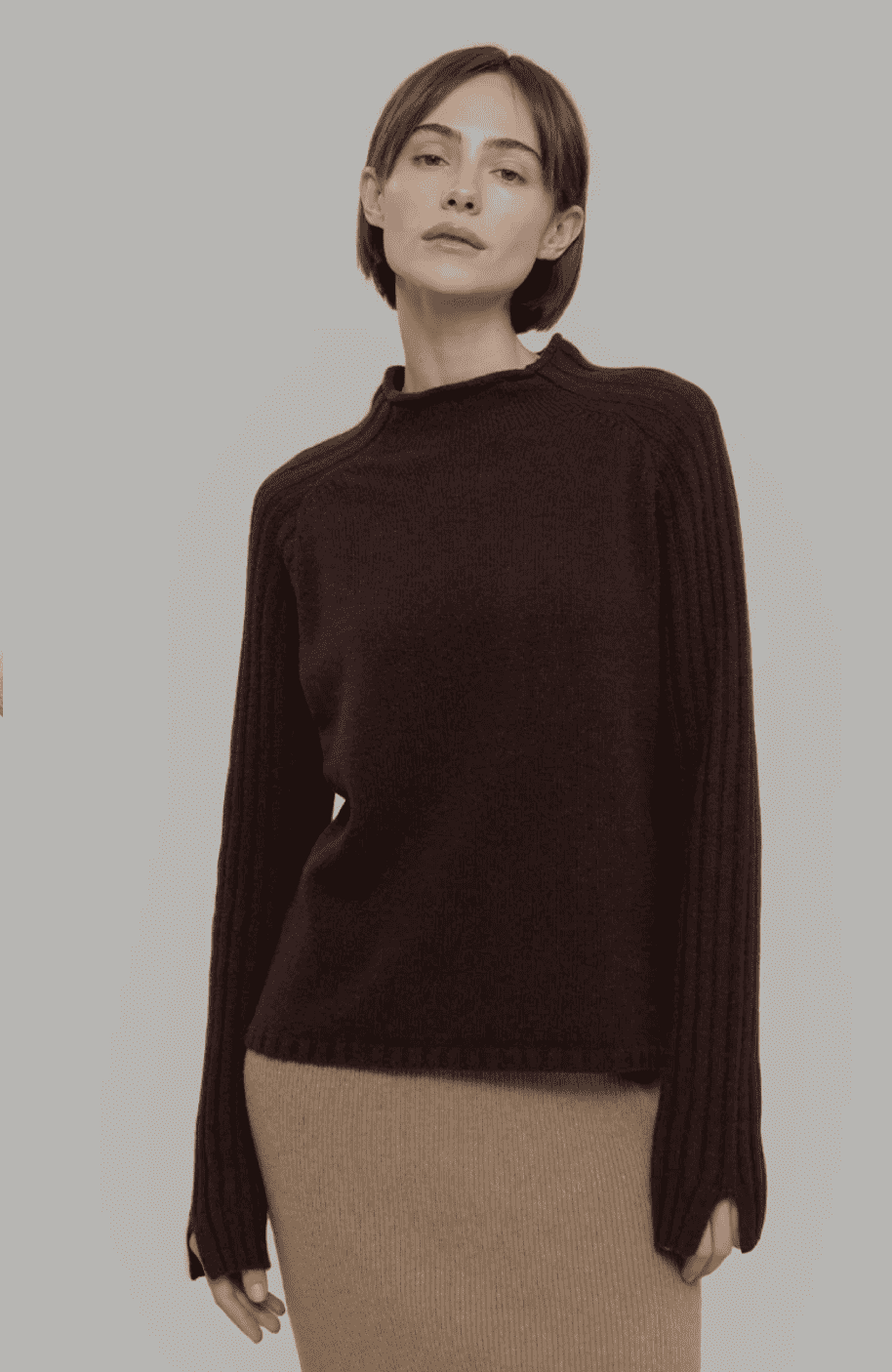 Rifò Loretta Women's Recycled Cashmere Sweater Coffee Brown