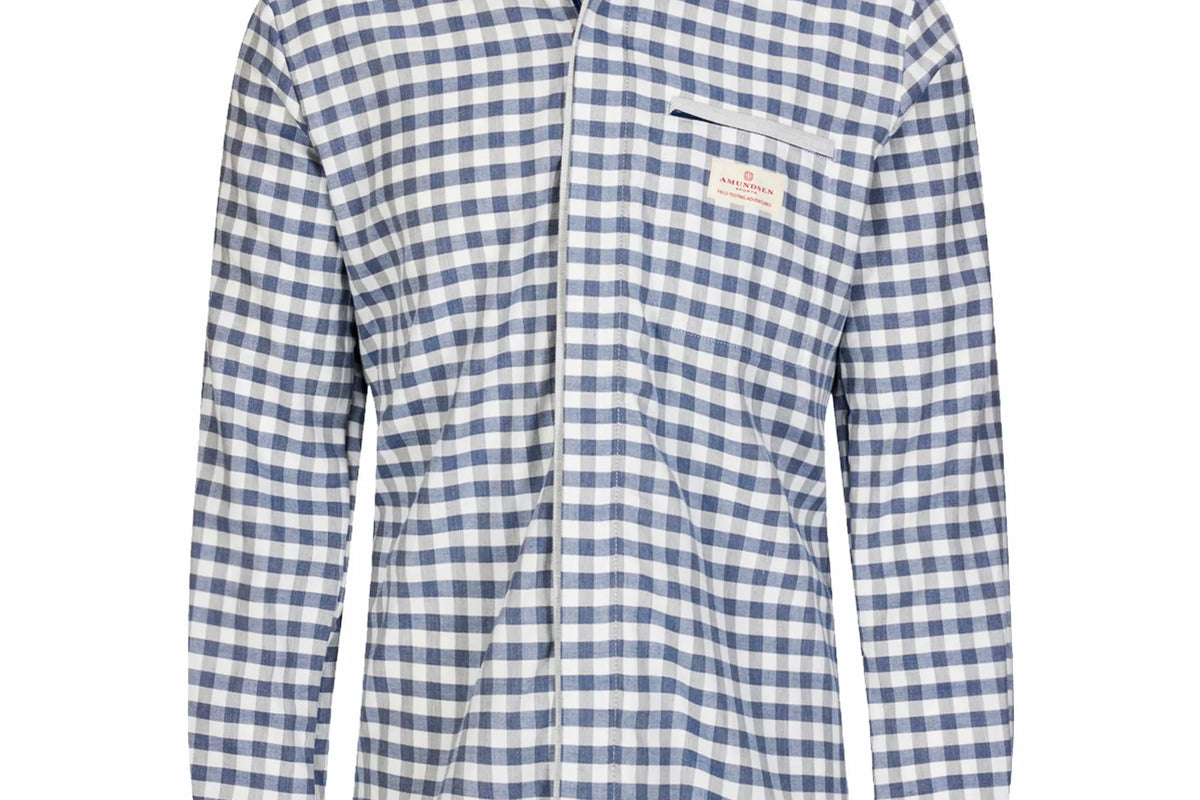 Amundsen V-Bond Shirt Small Chequered Blue