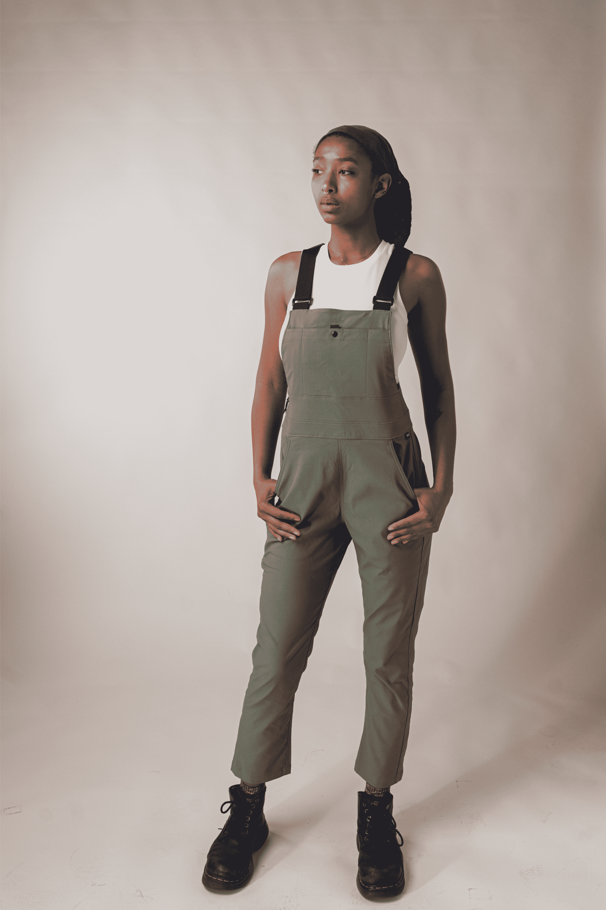 allover apparel Women's Lookout Overalls 2.0 Moss