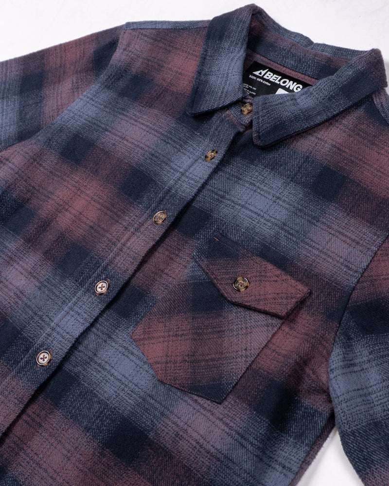 Belong Designs Women's Kenosha Flannel 2.0 Fraser River Rock