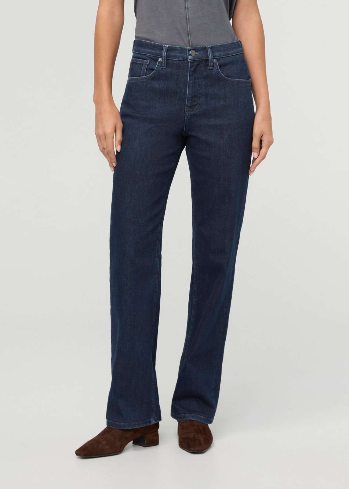 DUER Tech Fleece Denim High Rise Straight Galaxy Rinse