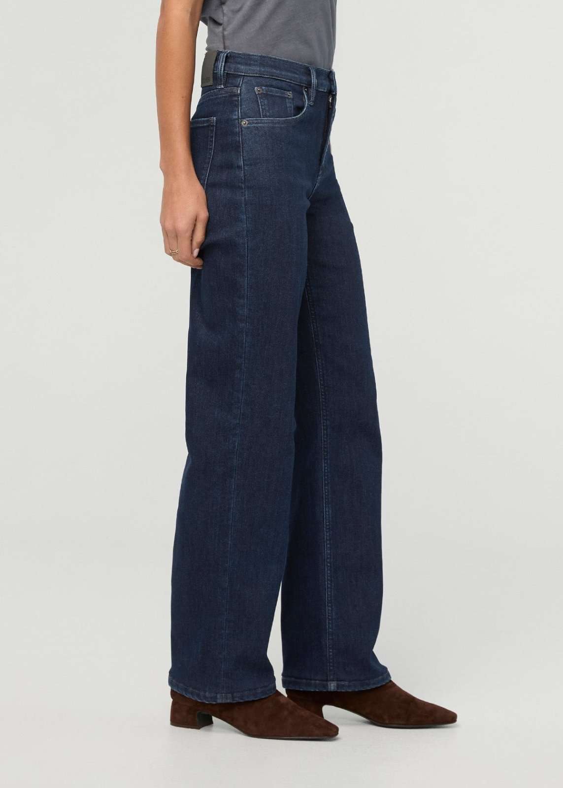DUER Tech Fleece Denim High Rise Straight