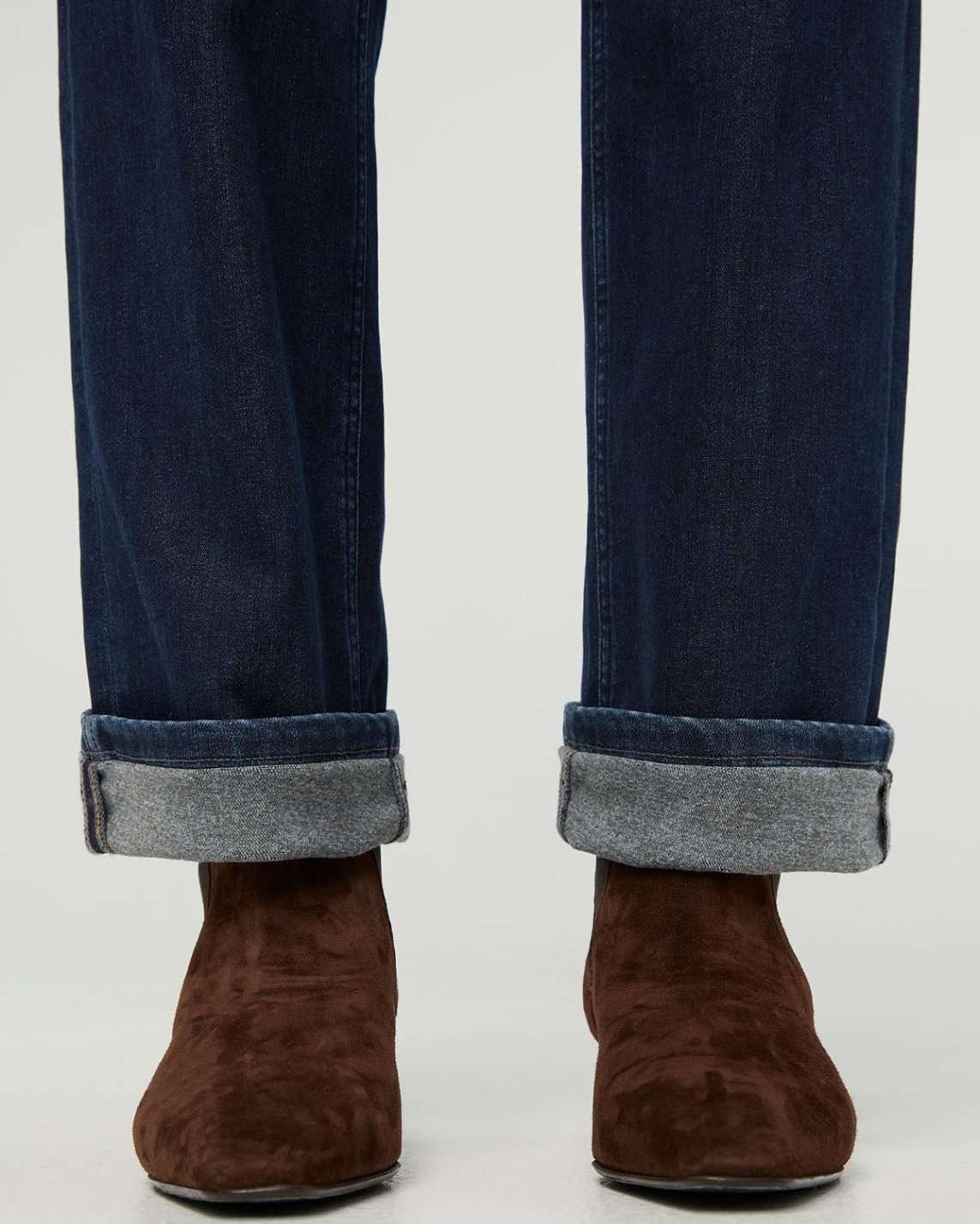 DUER Tech Fleece Denim High Rise Straight