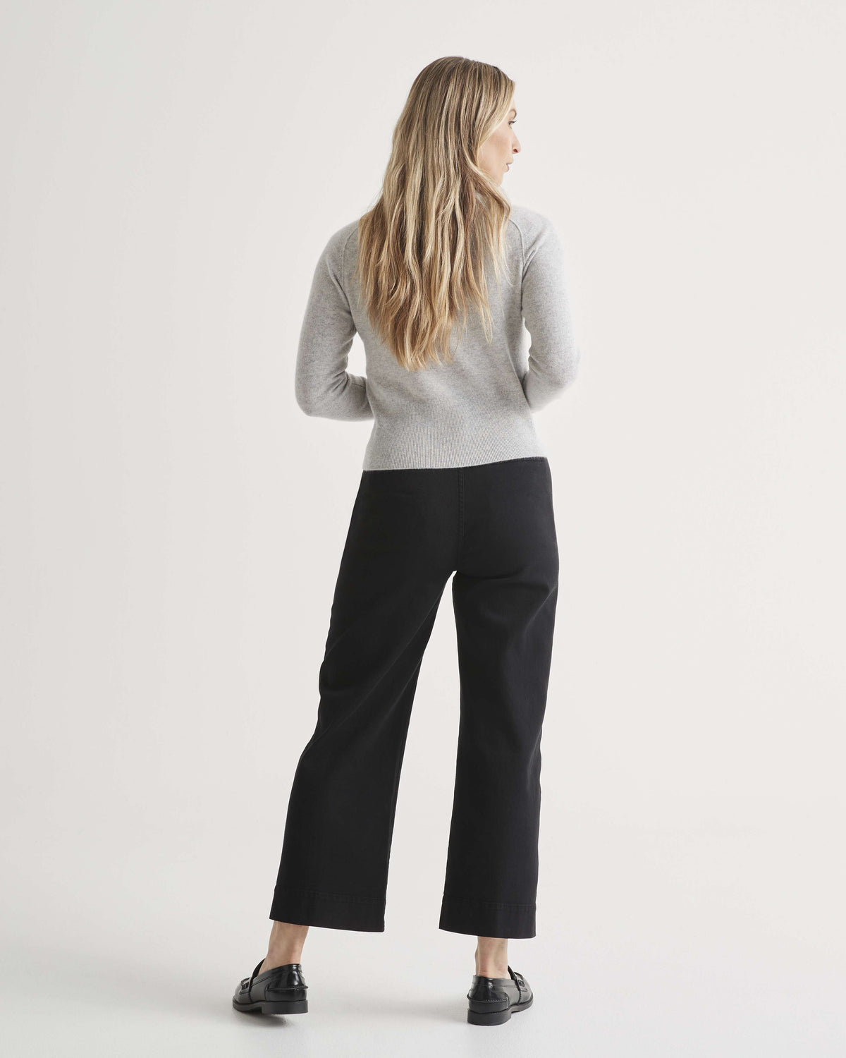 DUER Women's LuxTwill High Rise Trouser Black Ardesia