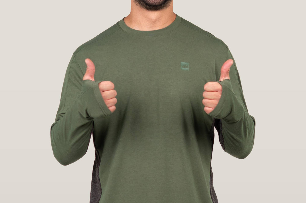Belong Designs Men's Dyer Tek Long Sleeve Pine
