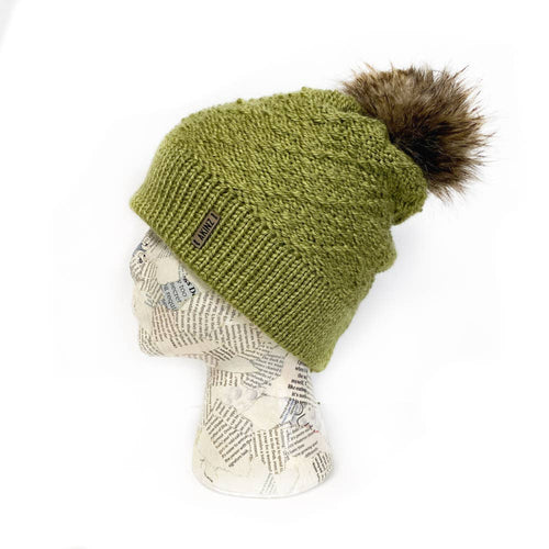 Howler Faux Fur Pom Beanie Avocado
