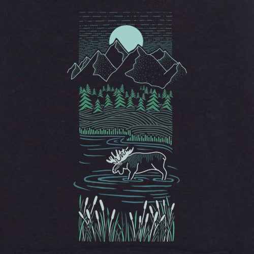 Piney Moose Hoodie Sweatshirt Dress