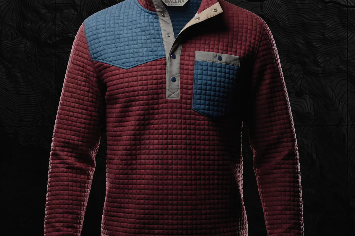 Galena Box Creek Fleece Maroon Navy