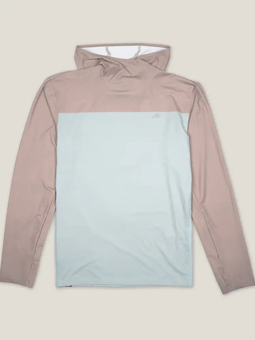 Men's Ascent Sun Hoodie Dusty Blue Block