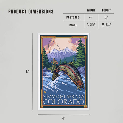 PREMIUM POSTCARDS Steamboat Springs, Colorado, Fisherman