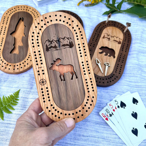 Wildlife Mini Travel Cribbage Board