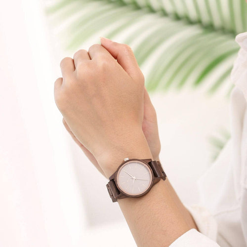 "Am. Walnut" | Wrist Watch - Rose Gold Accents