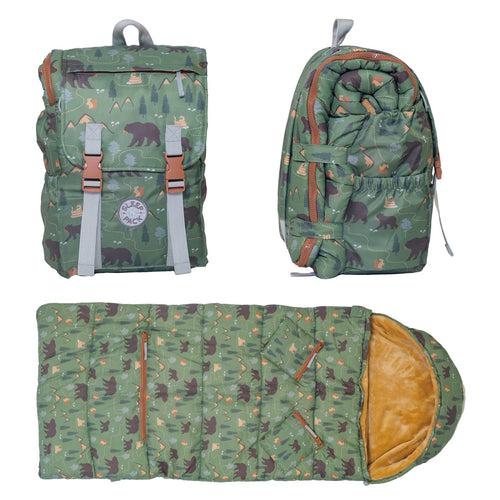 Sleep-N-Pack™ 2-in-1 Packable Sleeping Bag & Backpack Little Kid (3-6 Yrs) Pals in Print: Camping Bears Trail