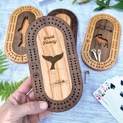 Wildlife Mini Travel Cribbage Board