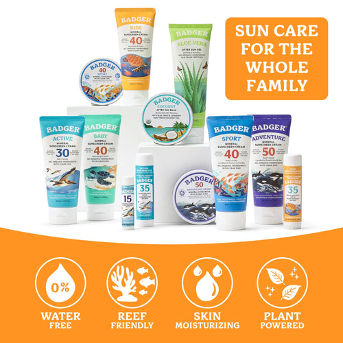Badger Kids Mineral Sunscreen Face Stick SPF 35, 12ct