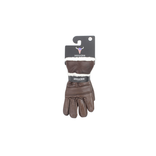 Sheepskin Leather Gloves with White Sherpa Lining ABGL102SH