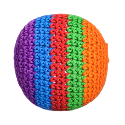 Extreme Retro Hand-Knitted Kick Pouch Footbag - 12/Display