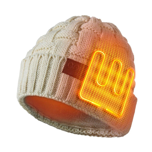 Rechargeable Heated Beanies Cream