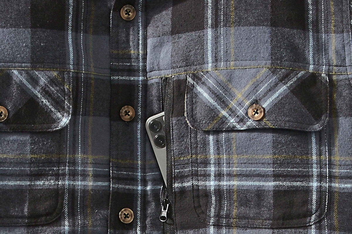 Venado Quilt Lined Brushed Flannel Shirt Jacket