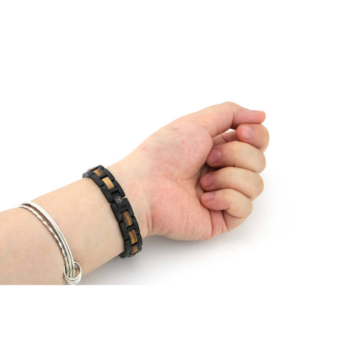 Nero- Wood & Metal Bracelet