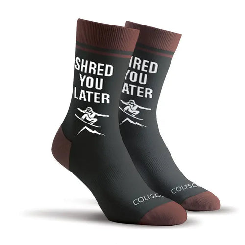 COLISCO Unisex Crew Socks Shred You Later