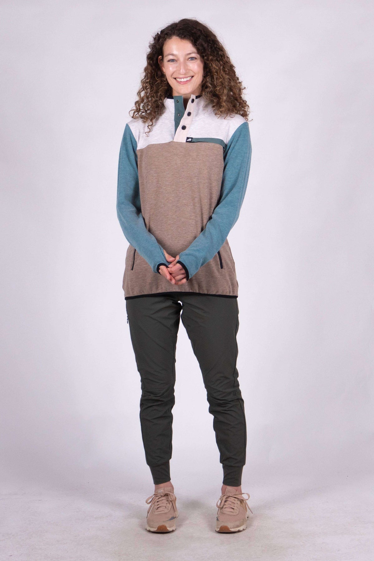 Belong Designs Women's Powell Fleece Pullover Vintage Tundra