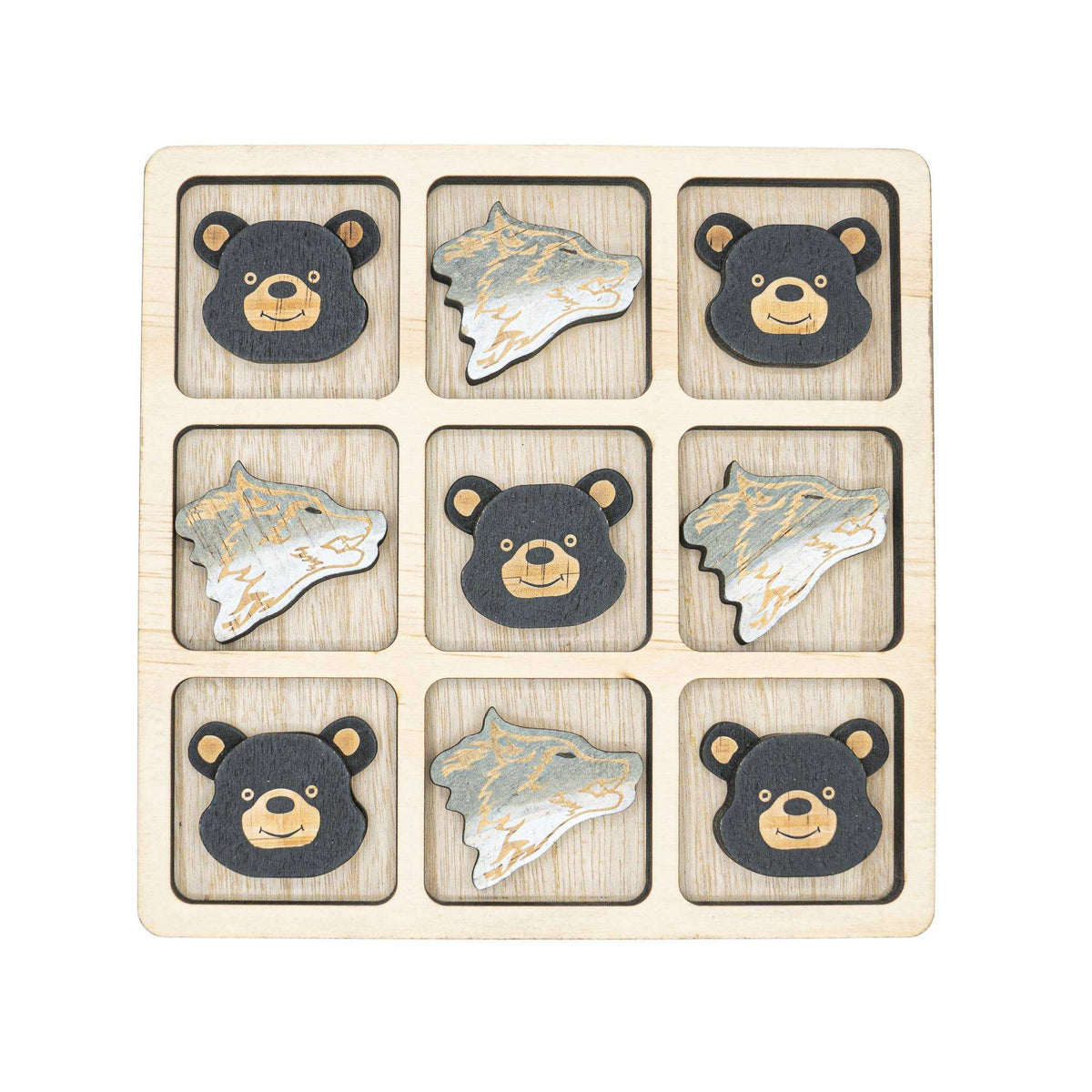 Pawnee Bill’s Travel Tic-Tac-Toe Set Bear & Wolf