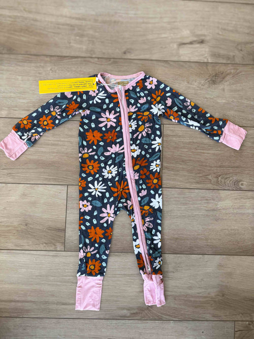 Navy Wildflower Bamboo Zippy 18-24m