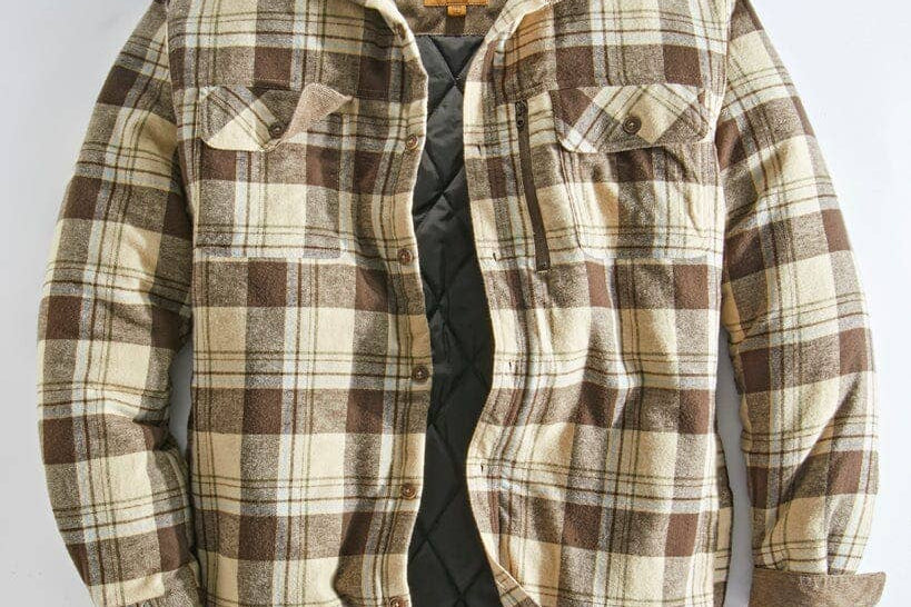 Venado Quilt Lined Brushed Flannel Shirt Jacket