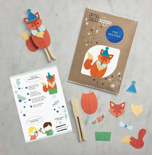 Make Your Own Kit Fox Peg Doll