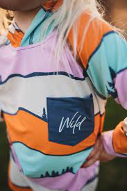 Graphic UV Sun Hoodie Pink Hills