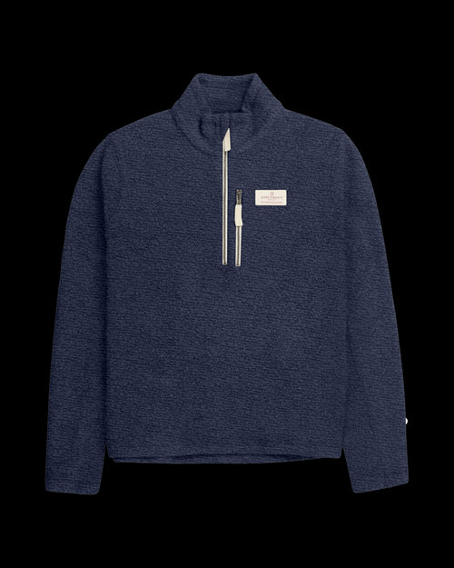 Men's Wool Terry Hut Half-Zip Faded Navy