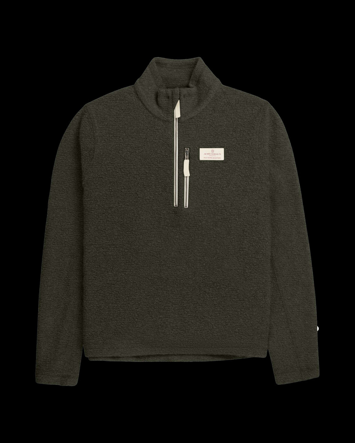 Amundsen Men's Wool Terry Hut Half-Zip Spruce Green