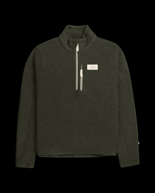 Men's Wool Terry Hut Half-Zip Spruce Green