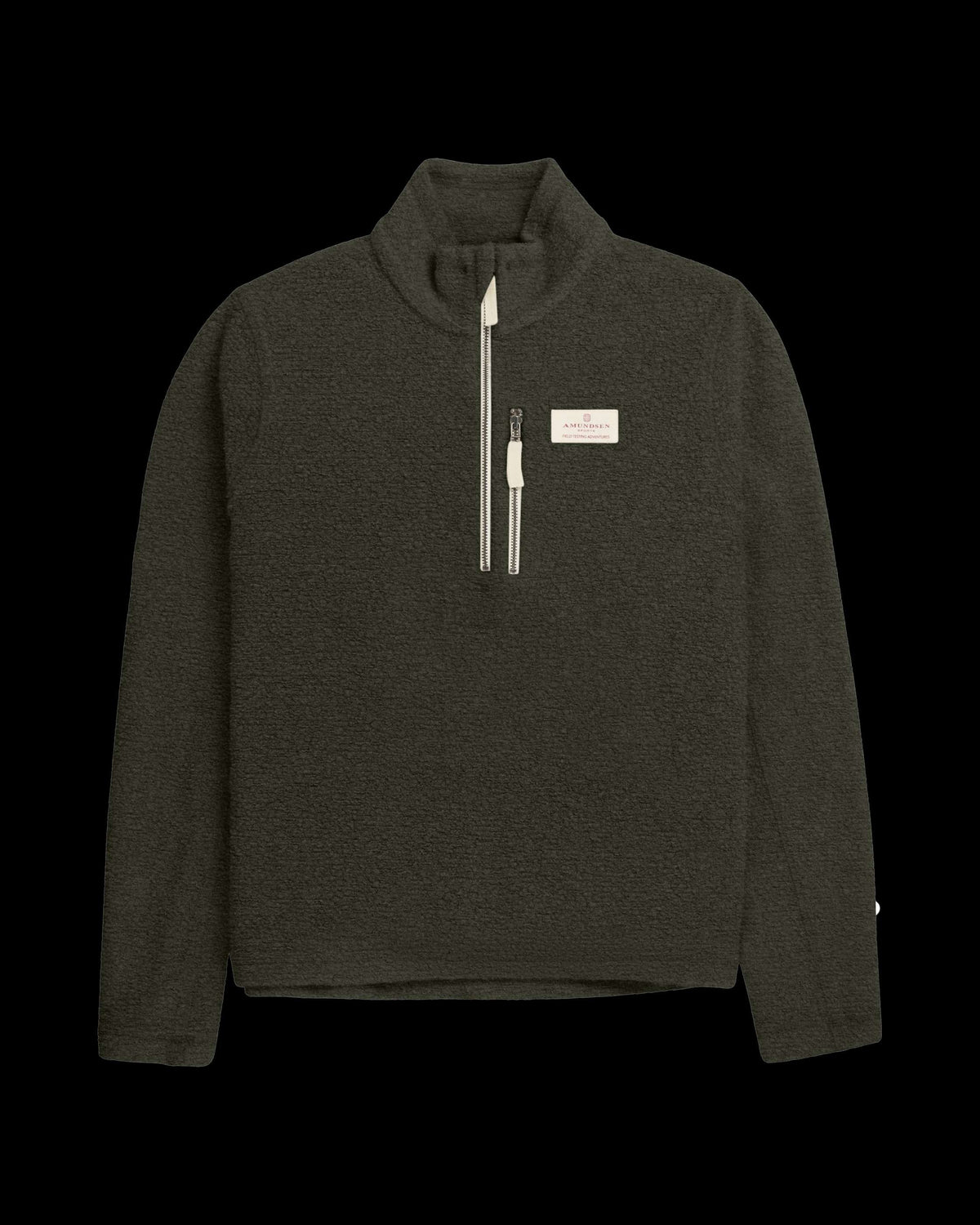 Amundsen Men's Wool Terry Hut Half-Zip Spruce Green