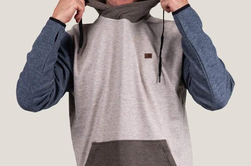 Belong Designs Men's Torreys Fleece Hoodie Brown and Blue