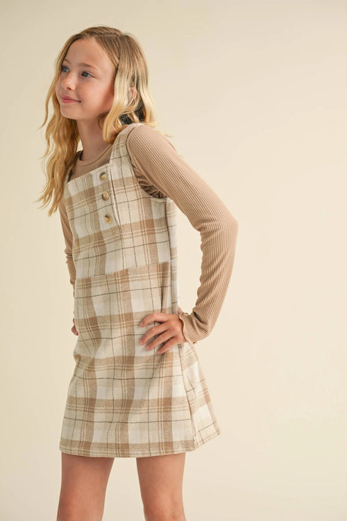 Kids Plaid Sheath Dress