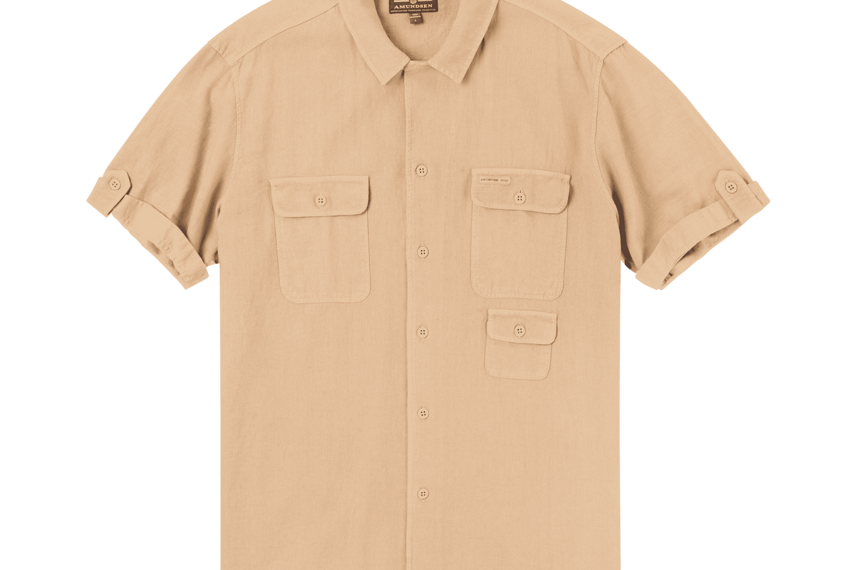 Amundsen Traveler's Linen Short Sleeved Shirt Khaki