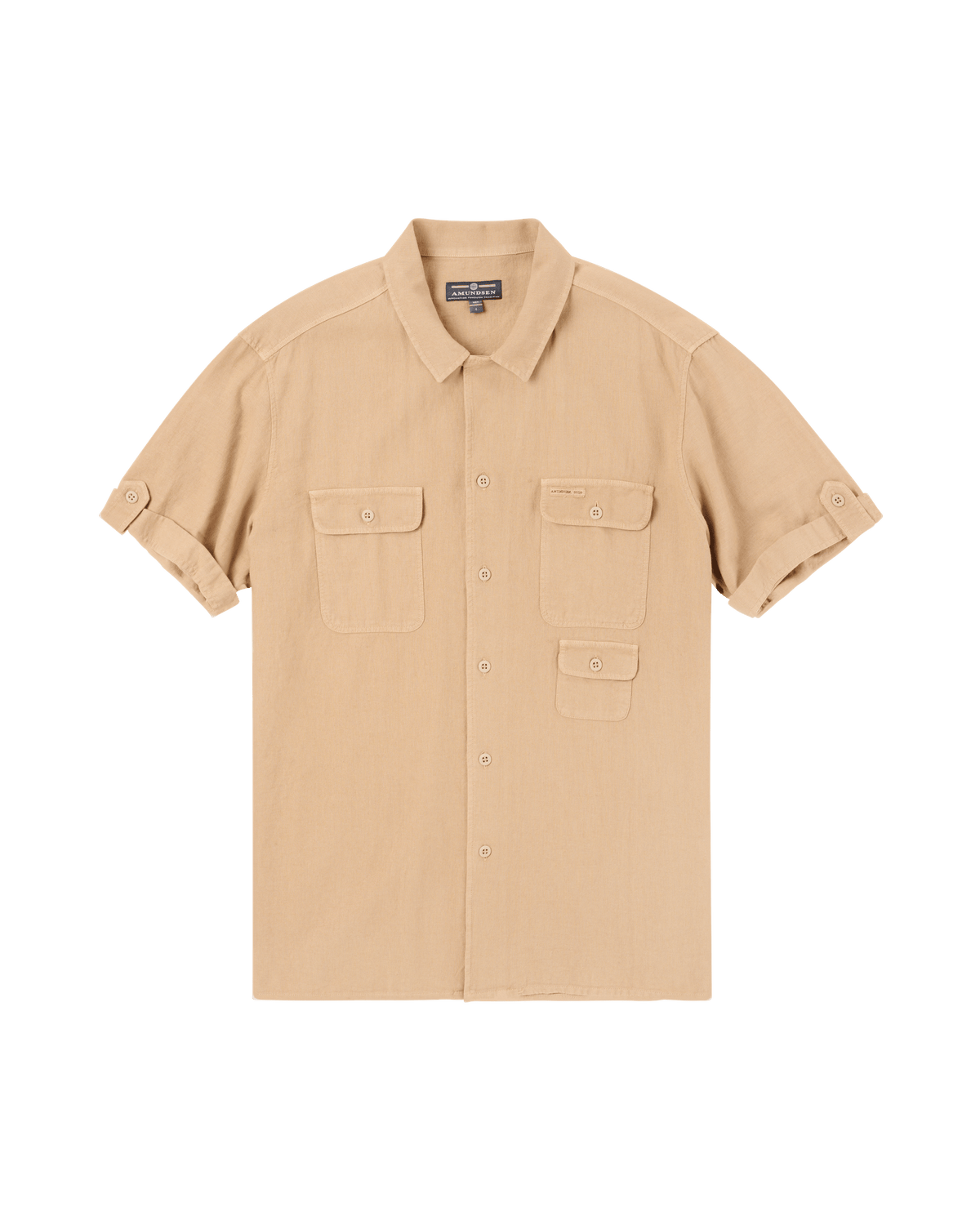 Traveler's Linen Short Sleeved Shirt Khaki