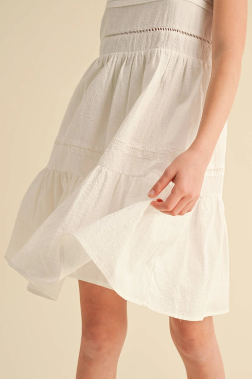 Mini Swing Dress White