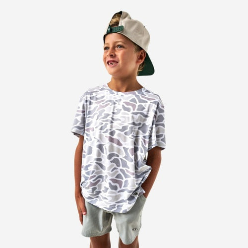 Youth Go To Tee White Camo