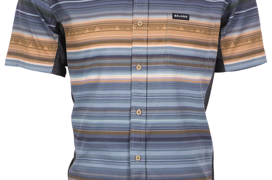Belong Designs Vista Stretch Button Down Summit Loam
