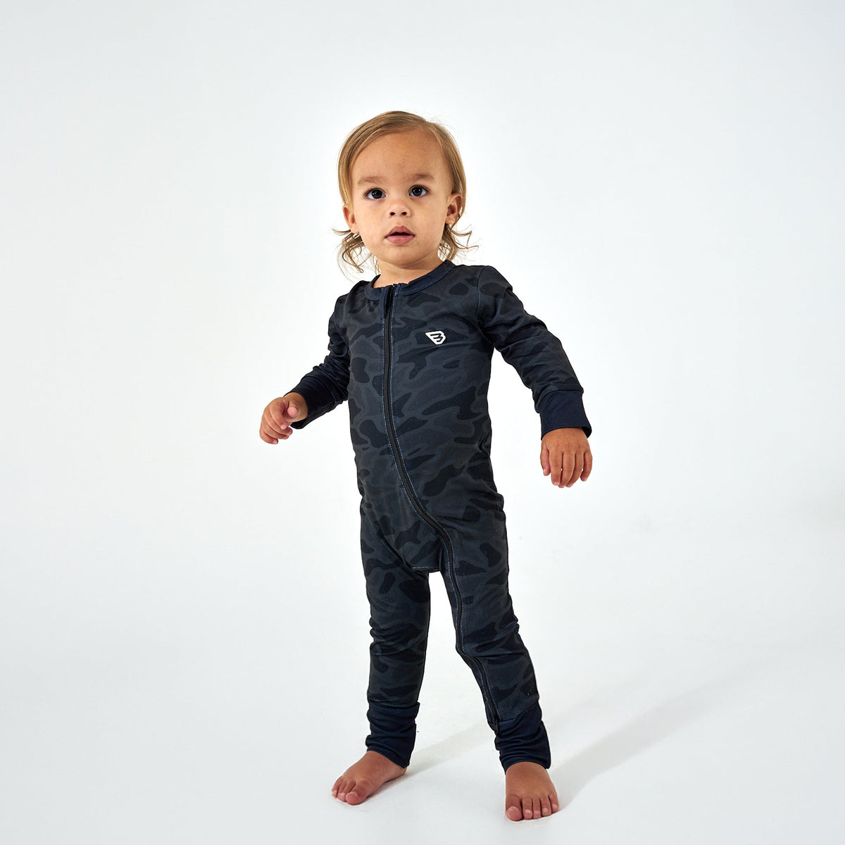 Newborn Performance Onesie Black Camo