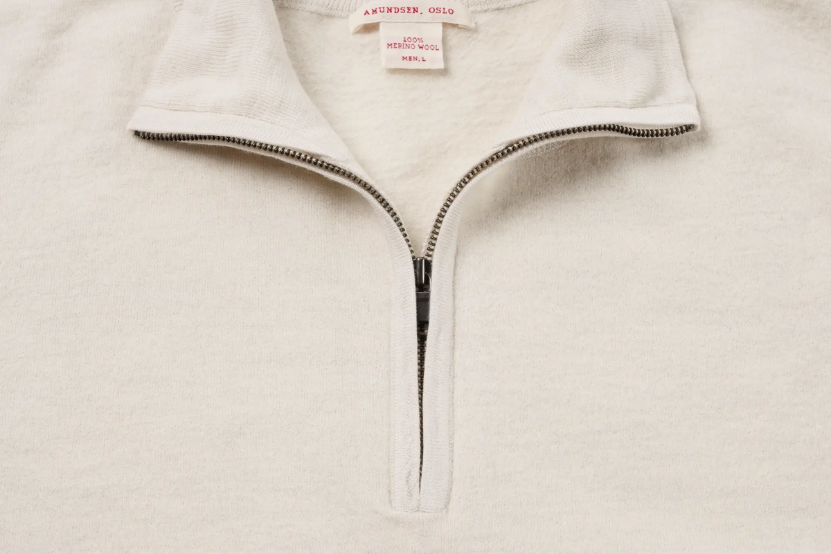 Amundsen Men's Boiled Half Zip 12GG Oatmeal