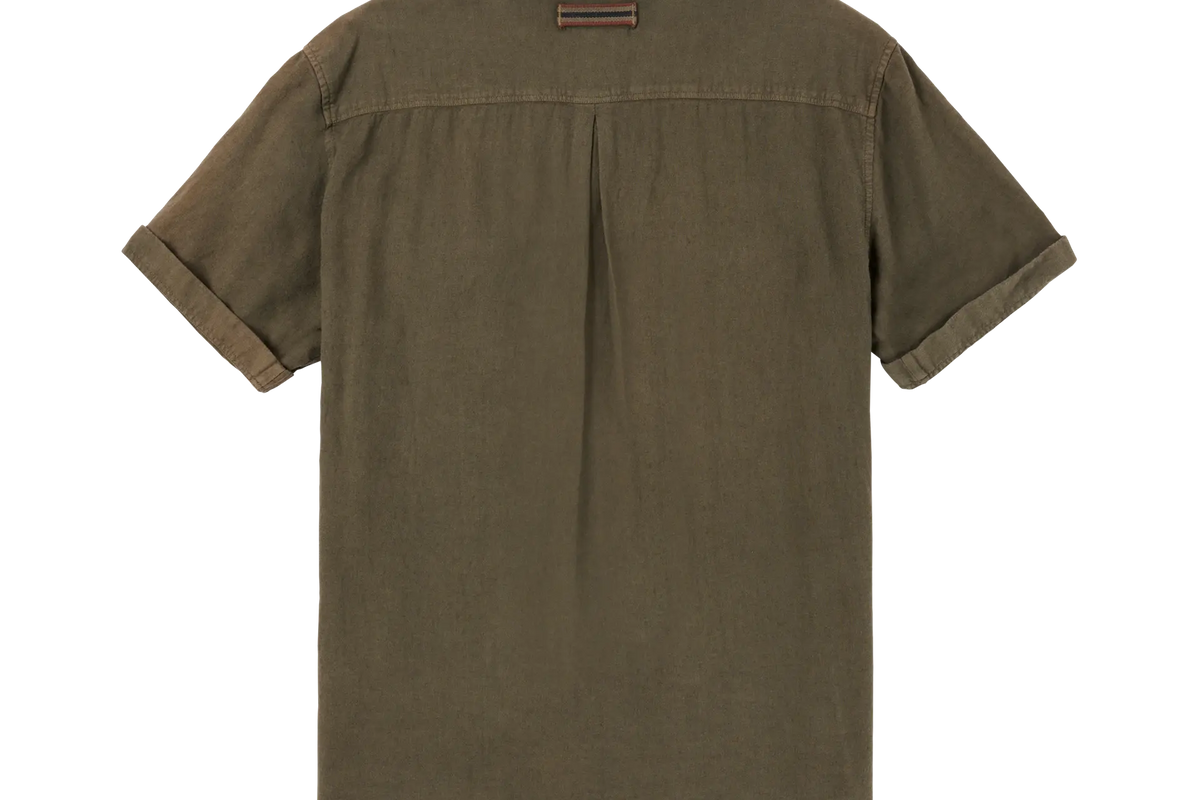 Amundsen Traveler's Linen Short Sleeved Shirt Olive