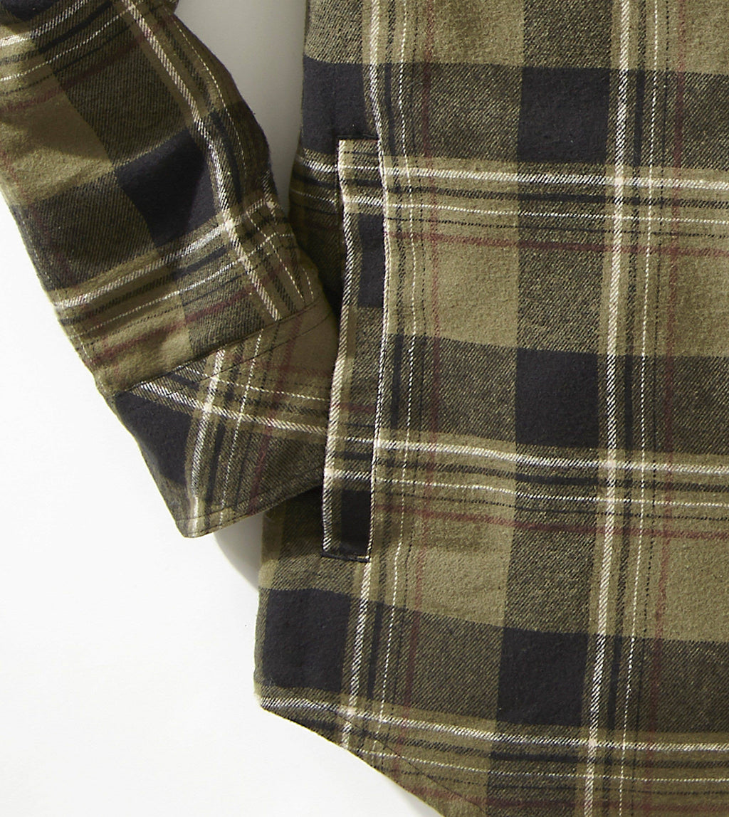 Quilt Lined Brushed Flannel Shirt Jacket