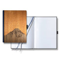 WUDN Handcrafted Handcrafted Wood Journal Mt. Rainier Inlay Mahogany and American Black Walnut