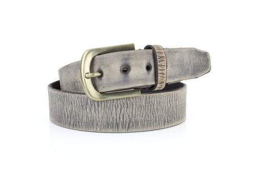 Matte Distressed Variegated Leather Belt