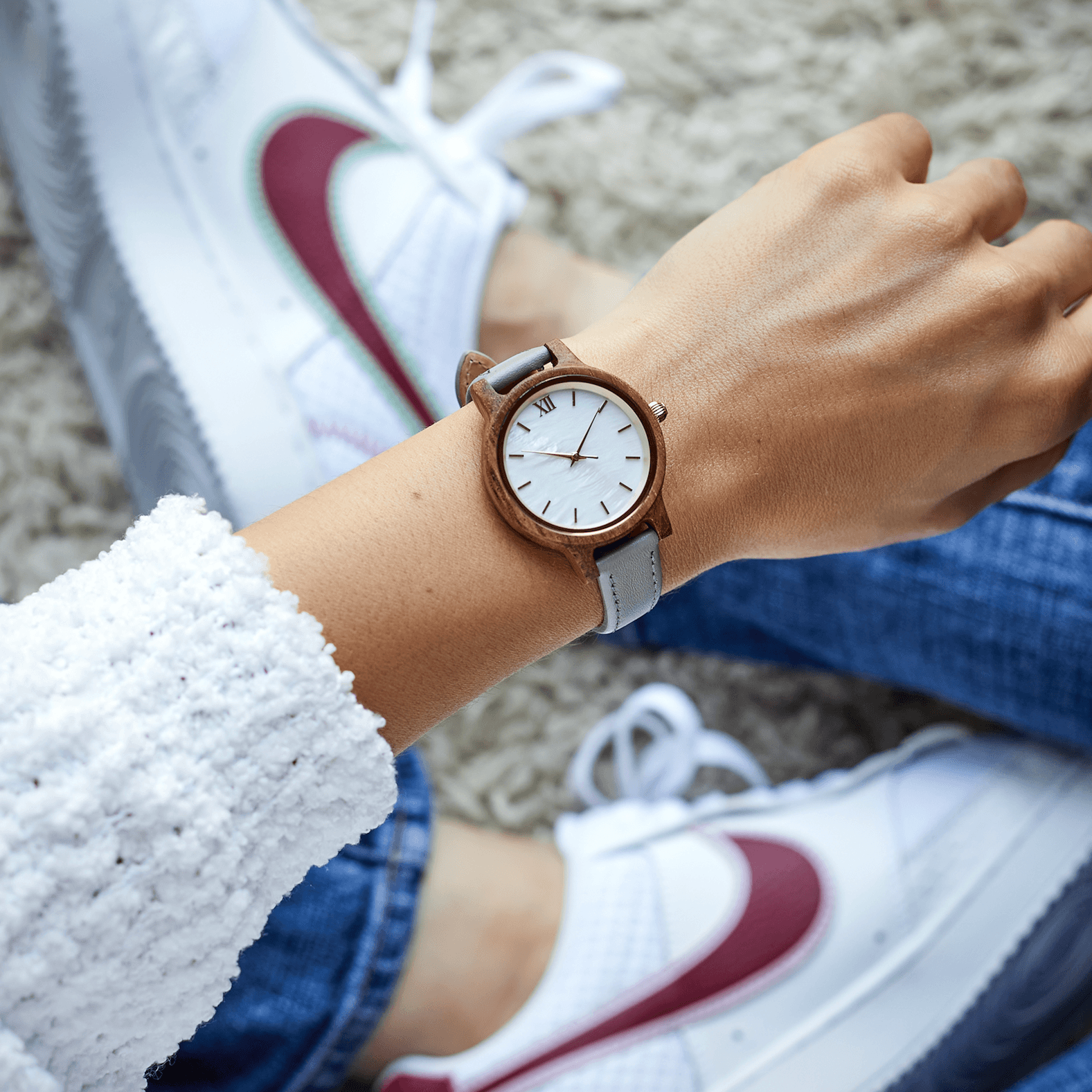 Aurora - White Rose - Women's Watch