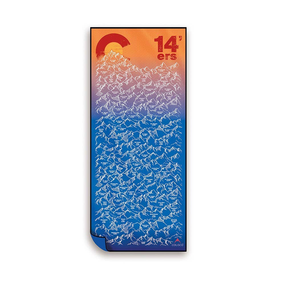 Colorado Eco-performance Towel Colorado 14’ers - Colorful Large - 72”x30"